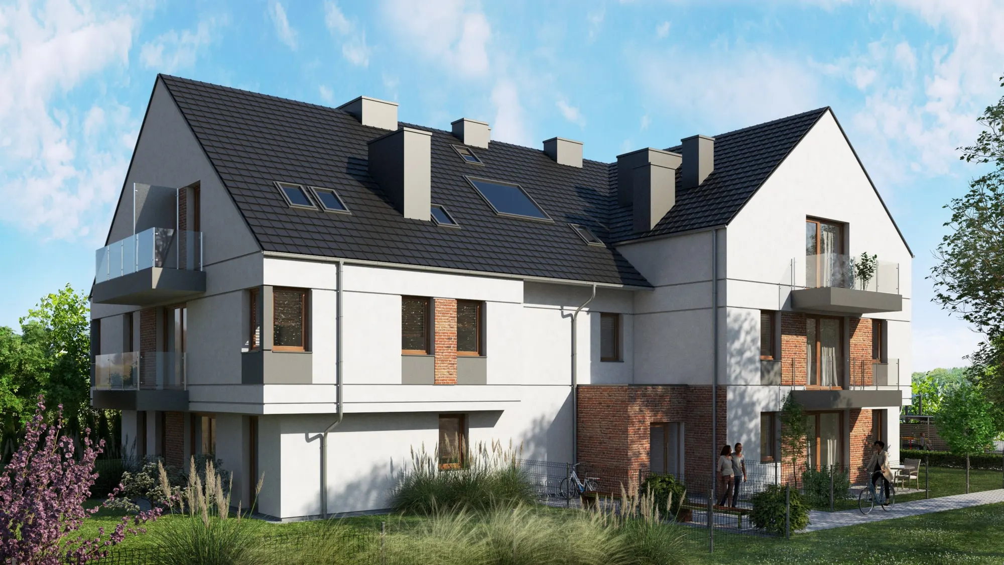 Grodziska Apartments - widok od strony ogrodu