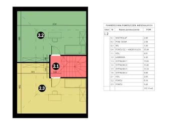 Willa Juliusza Słowackiego - lokal 2 piętro wariant