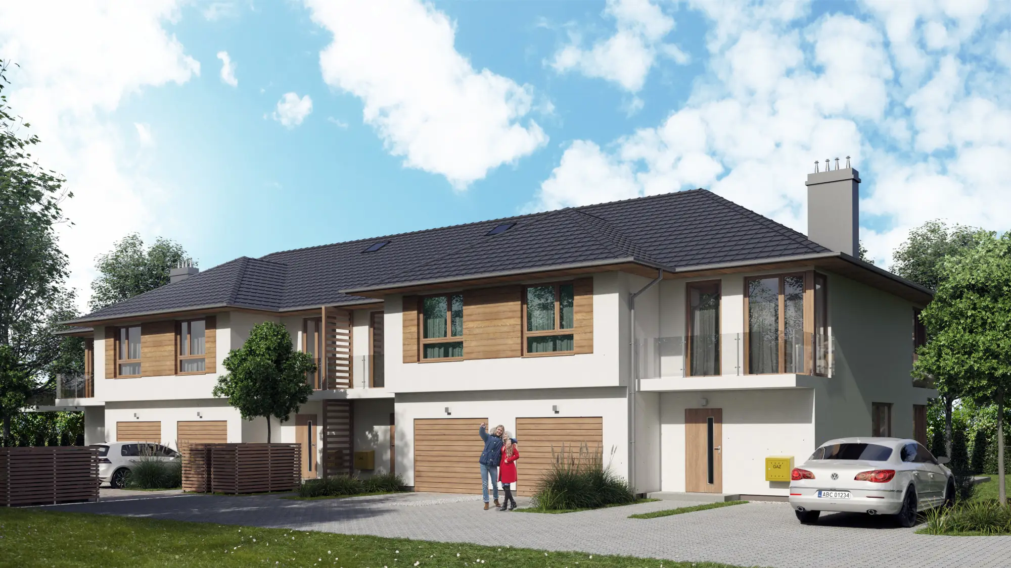 Willa Mazowiecka - wizualizacja budynku