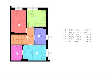 Willa 3 Maja - rzut piętra